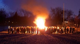 Equinox bonfire, Ward's Island, Toronto Islands
