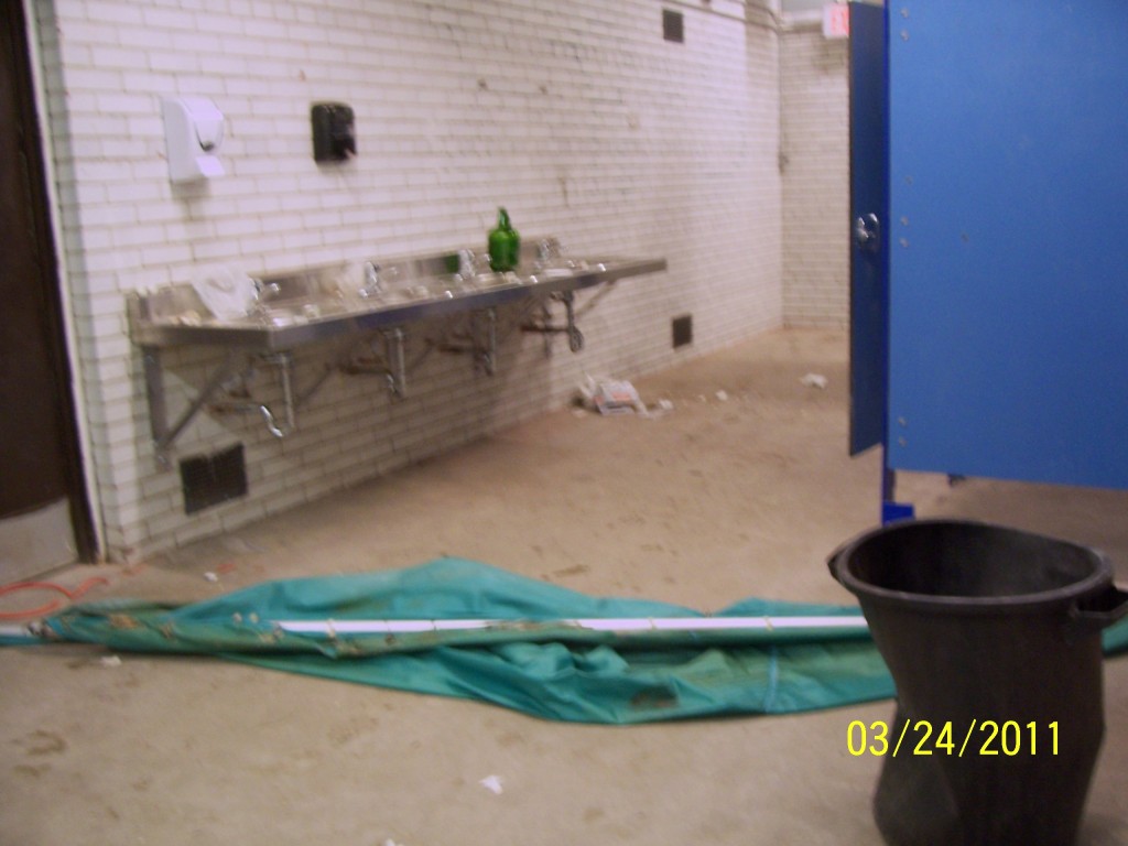 Bathroom destruction, Ward's Island, Toronto Islands