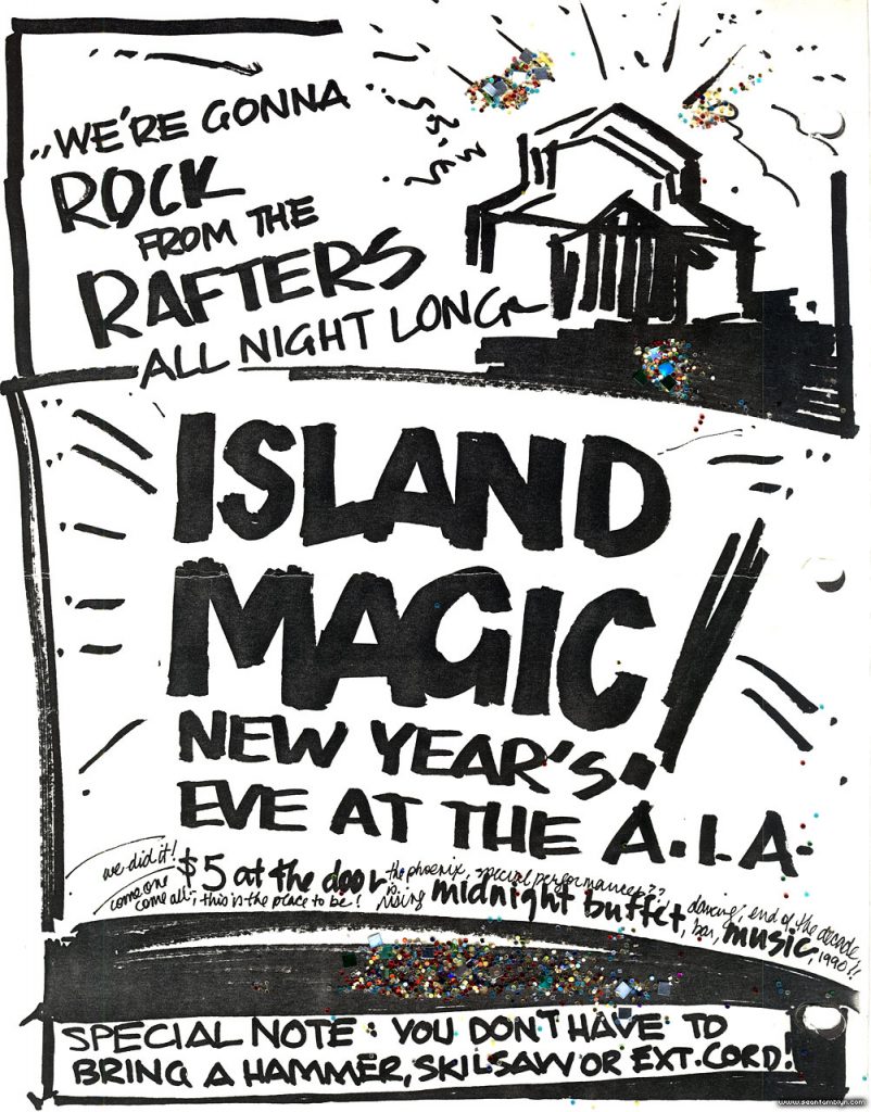 New Year's Eve Poster 1989, Algonquin Island, Toronto Islands