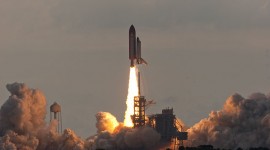Endeavour clears the tower, STS-134, Kennedy Space Centre, Florida
